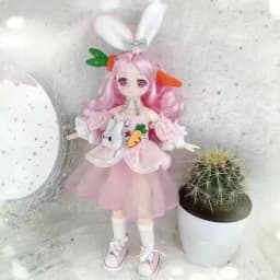 30cm Kawaii BJD Doll Girl 6 Points Joint Movable Doll with Fashion Clothes Soft Hair Dress Up Girl Toys Birthday Gift Doll New