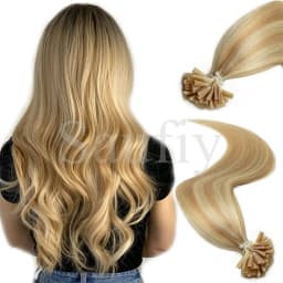 30g/pack Straight Nail U Tip Hair Extensions Real Human Hair Straight Capsules Keratin Tip Human Hair Extensions Natural Black Balayge Natural Black Brown Blonde Hot Fusion Human Hair Extensions 50Strands