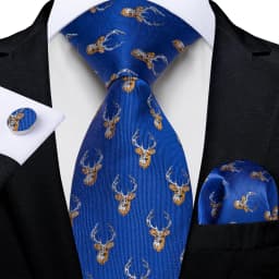 Blue Green Christmas Men tie Set with Handkerchief Cufflinks Wedding Prom Groom Accessories Perfect Gift for Men