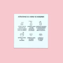 50PCS 9 Languages 6.5x6.5cm Square White Brown Care Instructions Custom Insert Card For Jewelry DIY Packaging Supplies Wholesale