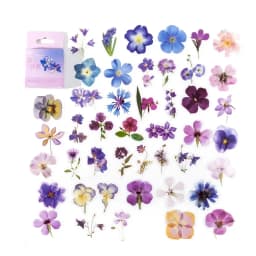 45Pcs Flower Language Kawaii PET Journaling Sticker Set For Gift Packing Scrapbooking Album Planner Journal Arts DIY Craft