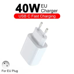 40W USB Type-C Fast Charger For iPhone 16 15 14 13 12 11 Pro Max Plus Phone Charger EU Adapter PD Fast Charge Cable Accessories