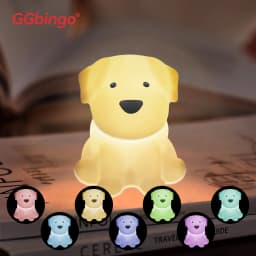 GGbingo Cute Pear Night Light 7-Color Dimmable Touch Control Night Light Silicone Stress Reducing Pat Duck Lamp USB Rechargeable