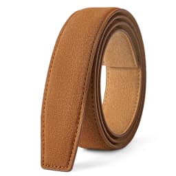 Men's Automatic Belt Replacement Belt, Suede Leather Belt, 3.5cm Genuine Leather Belt without Buckle For 3.8-4cm Buckle