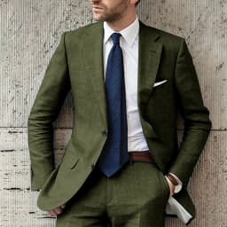Blue Men Suits Elegant Full Set Notch Lapel Single Breasted Luxury 2 Piece Jacket Pants Slim Fit Wedding Costume for Groom 2024