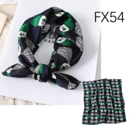 Satin imitation silk scarf women's digital print square scarf 50cm polka dot stripe multi-style neckerchief fashion accessory