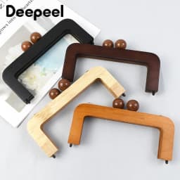 1/2Pcs Deepeel 20cm Bag Frame Wood Handle Wooden Bags Closure Kiss Clasp Purse Lock Buckles DIY Sewing Brackets Accessories