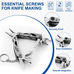 5/10pcs Knife Handle Screws M4 Torx Sink Head Pocket Knife Pivot Pin Folding Knives Bolts Fasteners 17-28mm for Blade Fixing