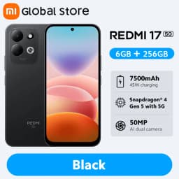 Global Version Redmi 17 5G Smartphone 128GB/256GB ROM Snapdragon® 4 Gen 5 CPU 50MP Camera 7500mAh 45W Charging 6.9" Display 120H