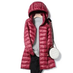 Plus Size Winter Womens Down Jackets Long Ultra Light Thin Casual Coat Puffer Jacket Slim Remove Hooded Parka Portable Windproof