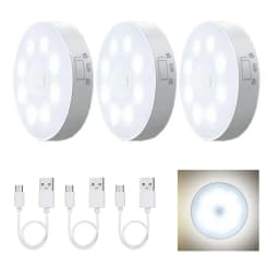 Motion Sensor Light USB Rechargeable Night Light LED Lamp for Kitchen Bedroom Stairs Hallway Cabinet Closet Wardrobe Nightlight