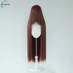 Very High Quality 600g 68 Colors 40 Inch 100cm Long Straight Cosplay Wig With Bangs Heat Resistant Hair Anime Wigs + Wig Cap
