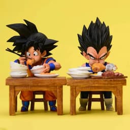 Anime Dragon Ball Z GK a bowl of good rice dining gobbler Vegeta Goku Eating Pvc Action Figures Collection Model Toys Gifts