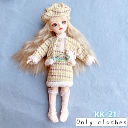 1/6 Bjd DOLL Clothes 30cm Toys Accessories New Style Wear Plaid Skirt Fashion Dress Up With Headwear For Girl Princess Dress