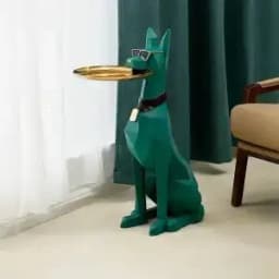 HotLarge, Creative, Floor-to-ceiling, Gentleman Dog, Ornament Light Luxury Living Room Decoration TV Cabinet, Home, Tray, New Ho