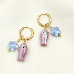 Cute Octopus Earrings Creative Glass Octopus Long Drop Earrings Unqiue Marine Series Design Earrings Wholesale Custom Packaging