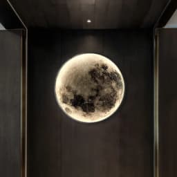 Modern Round Moon Wall Lamp for Bedroom Living Room Entrance Decoration Sconce Light Fixtures Ceiling Lighting Planet Nordic Led