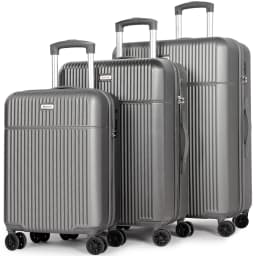 Luggage Sets Suitcase ABS Hard Shell Carry-On Hand Cabin with 4 Double Spinning Wheels & TSA- Lock 3 Piece Set (21"24"28")