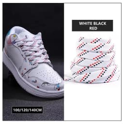 New Twill Two-Tone Shoelaces for Sneakers Flat Shoelace Pattern Premium Colorful Shoe Laces Athletic Unisex Shoestring 1pair