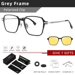 CLLOIO 3 In 1 Magnet Clip On Myopia Glasses Men Women Anti Blue Ray Prescription Polarized Sunglasses Hyperopia Reading Glasses