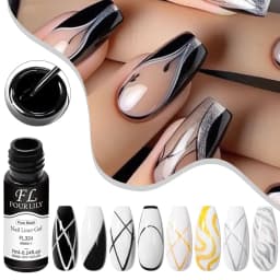 4pcs Nail Liner Gel Polish Kit Black White Gold Silver DIY Nail Supplies Vernis Manicure Design UV/LED Drawing Painting Gel Glue