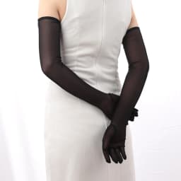 Women Black Long Gloves Classic Opera Over Elbow Mittens Stretch Finger Wedding Sexy Driving Breathable Accessories
