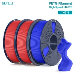 SUNLU 3KG High Speed Matte PETG Filament 1.75mm 1kg Spool (2.2lbs) High Speed Printing Filament Fit Most FDM Printer