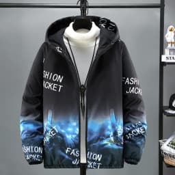 Camouflage Winter Cotton Jacket Thin Men's Wear Resistant Stainproof Warmth Youth Casual Long Sleeve Zipper Hooded Coat