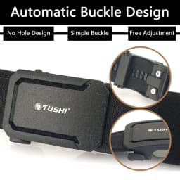 TUSHI Brand 4.3 Wide Thickened Gun Hanging Double-Layer Nylon Cloth Belt Versatile Outdoor Tactical Automatic Buckle Men's Belt