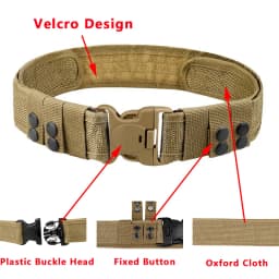 Fast Release Belt for Men Nylon Webbing Waistband With Velcro For Outdoor Sports Waist Straps Perfect for Outdoor Adventures