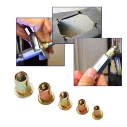 M3-M10 Electric Rivet Nut Drill Adapter Kit Household Rivet Gun Tool Cordless DIY Electric Insert Rivet Gun Drill With Tool Box