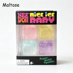 Needoh Cube Drip Fidget Sensory Toy Maltose TPR Mello Mallo Snow Ball Press Doh Change Color Relief Anxiety Focus Calm Down Gift