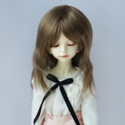 JD762 Natural curls Mid long doll wigs that can be tilted and self trimmed with bangs Full sizes Doll Accessories