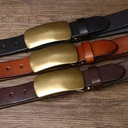 3.3cm Pure Cowskin Men Belt Genuine Leather Belt High Quality Smooth Brass Buckle Strap Male Jeans Luxury Designer Belts for Man
