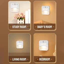 Motion Activated Night Light Illuminating Fixture with Clock Display with Built-in Clock Display Dimmable Hallway Light
