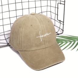 1pc Faith Printed Retro Street Style Distressed Men Women Baseball Cap for Women,summer Casual Outdoor Ideal Match Flat Caps