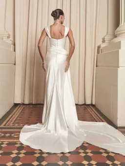 Customized Elegant Satin Mermaid Wedding Dresses Sweetheart Wide Strap Bridal Gown Pleated Side Train vestidos de novia