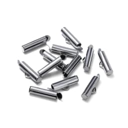 30-50Pcs Crimp End Beads Beading Slide On End Clasp Buckles Tubes Slider End Caps For DIY Jewelry Connectors Making Accessories