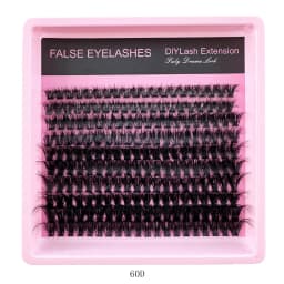 50D-160D 8D Luxury Fluffy DIY Cluster Lashes - 8-16mm Mixed Length Eyelash Extension 0.07mm Russian D Curl Thick And Reusable