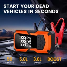 STSCELZ Portable Jump Starter Air Compressor for 12V Cars, 150 PSI Tire Inflator with Digital Gauge and Auto Shut-Off