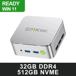 GMKtec G10 Mini PC AMD Ryzen 5 3500U DDR4 RAM 64GB Support Dual M.2 NVMe SSD 16TB Triple Display 8K HDMI DP Type-C WiFi5 BT5.0