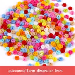 100pcsDouble hole 6mm small button, 15colors, miniature mini button, very suitable for doll clothes, baby buttons, smart buttons