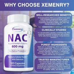 NAC Capsules - Enhances Immune, Promote Liver and Kidney Detoxification & Repair, Respiratory Health