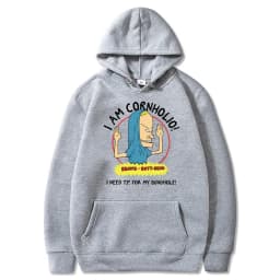 I Am Cornholio Hoodie Beavis and Butt Head Sweatshirt I Need T P for My Bunghole Hoodies Beavis Scary Art Gift Men Clothes Tops