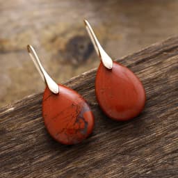Classy Designer Hook Natural Stone Dangling Huggie Woman Waterdrop Earrings Elegant Gems Jewellery Creative Gifts