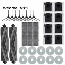 Dreame L10s Ultra Gen 2 / L30s Ultra Robot Vacuum Spare Parts Main Side Brushes Mop Cloths HEPA Filters Dust Bags Accessories