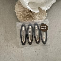 4pcs K-style Bright Water-drop Shaped Alloy Hair Clips For Women Vintage Solid Color 6.5cm Big Bobby Pins Barrettes Side Hairpin