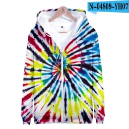 Colorful Spiral Dizzy Pattern Hoodie Men Women Optical Illusion Hoodies Sweatshirt Harajuku Tie Dye Jacket Coat Clothes