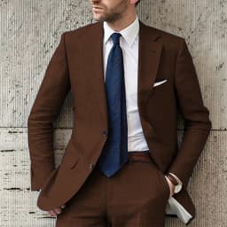 Blue Men Suits Elegant Full Set Notch Lapel Single Breasted Luxury 2 Piece Jacket Pants Slim Fit Wedding Costume for Groom 2024