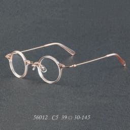 New Retro Round Men's And Women's Eyeglass Frames Made Of Sheet Metal Ultra Light Metal Optical Prescription Frame 56012